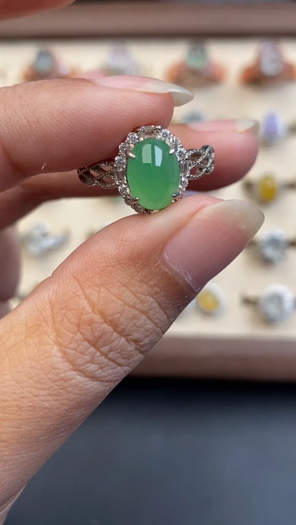 银S925镶嵌定制翡翠568568