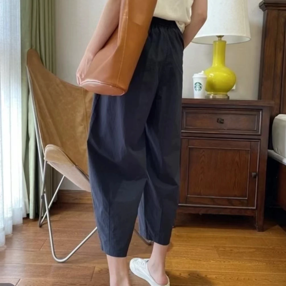 TC BOBO裤 酵洗精棉 皱皱裤1661气球裤 薄款夏季宽松九分休闲裤