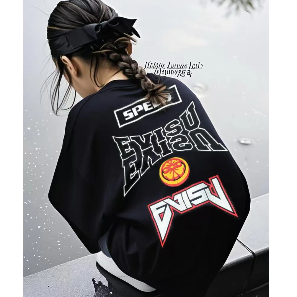 504316 韩版男童女童舒适时尚洋气百搭字母印花短袖