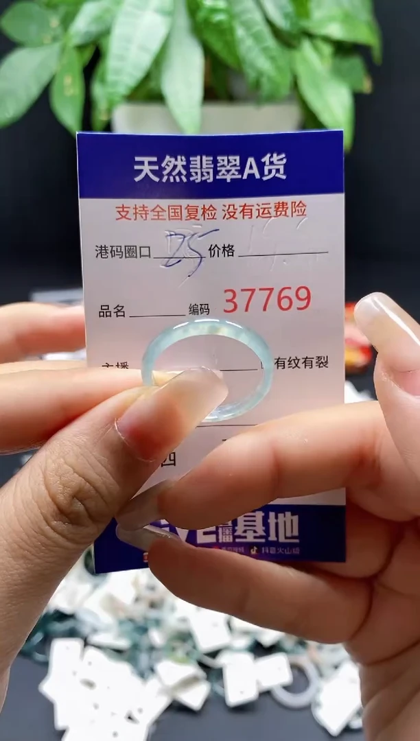 翡翠戒指未镶嵌 天然翡翠戒圈7769