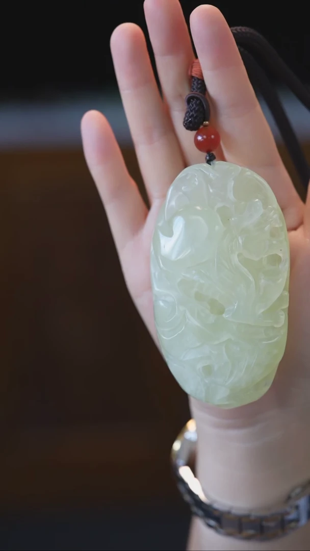 未镶嵌岫玉手把手把件