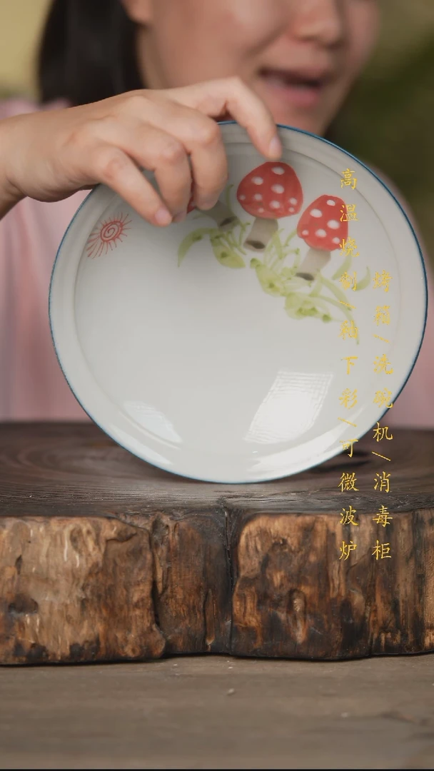 碗景德镇高温釉下彩可微波烤箱洗碗机