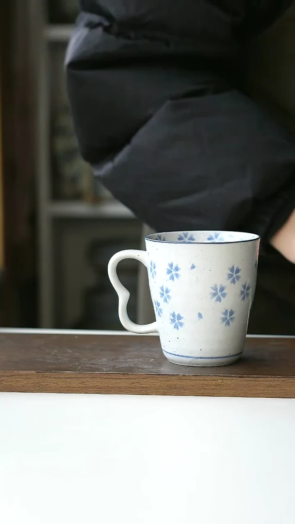 【闪购商品】陶瓷雪花马克杯@4-2@