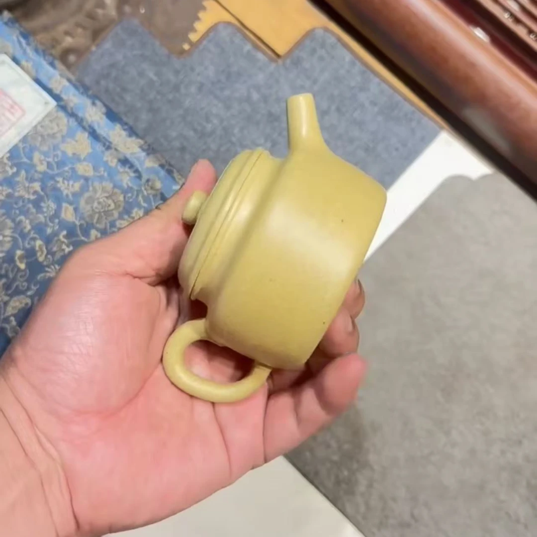 【老坛紫砂】预售精挑大水潭梨皮本绿德钟紫砂壶160cc