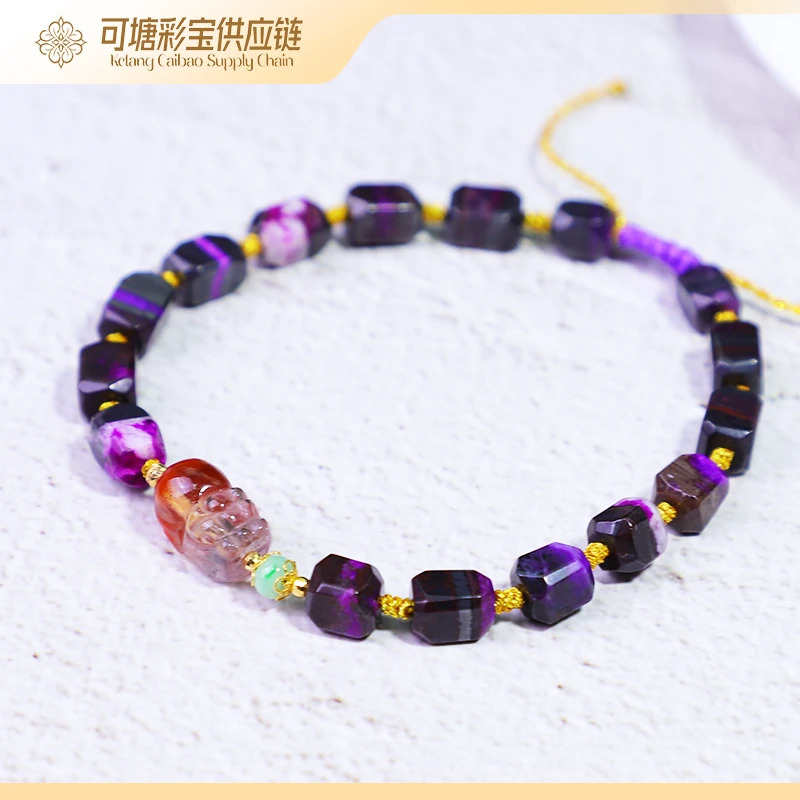 南非舒俱来 18K金 火焰丝绒 舒俱来DIY极光貔貅手绳 KTCB-4279