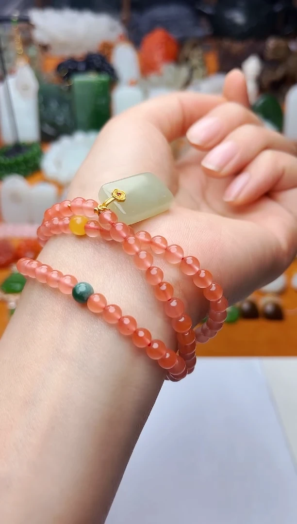 【闪购商品】南红玛瑙手串未镶嵌多圈手串多样性拍一发一