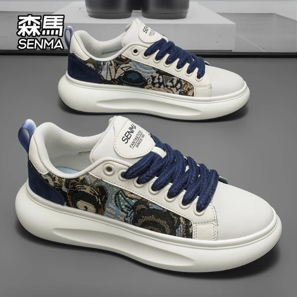 森马男鞋夏季新款厚底休闲板鞋高级感百搭小白鞋男款2025爆款潮鞋