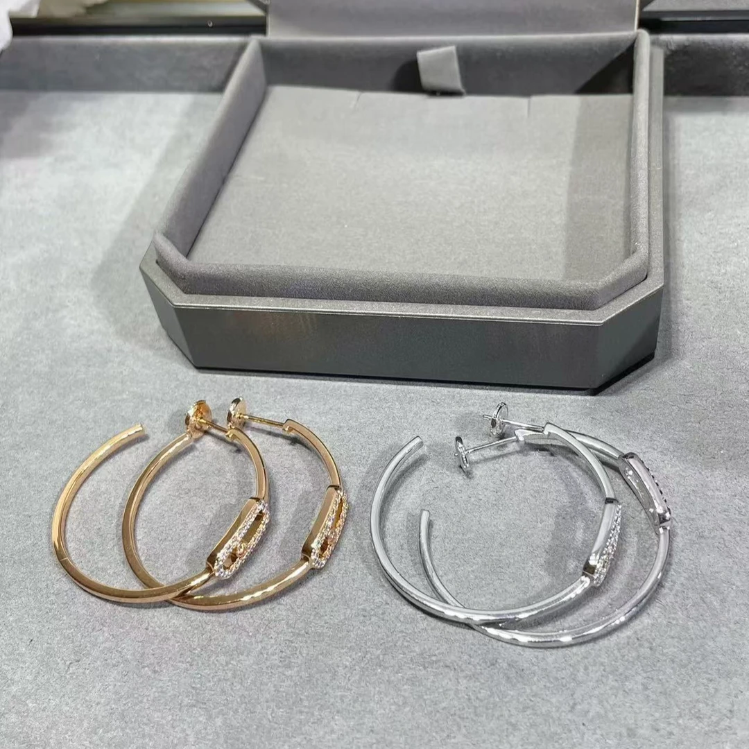 18K金大号圆环爆款气质耳环饰品