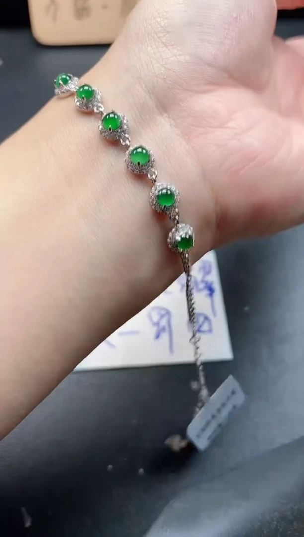 银S925镶嵌戒指翡翠55-5