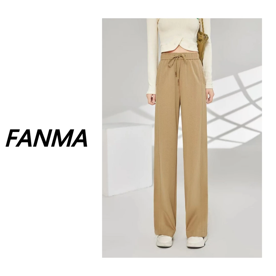 #直筒亚麻长裤# 春夏高腰天丝亚麻裤 女士百搭休闲裤 F169-85025