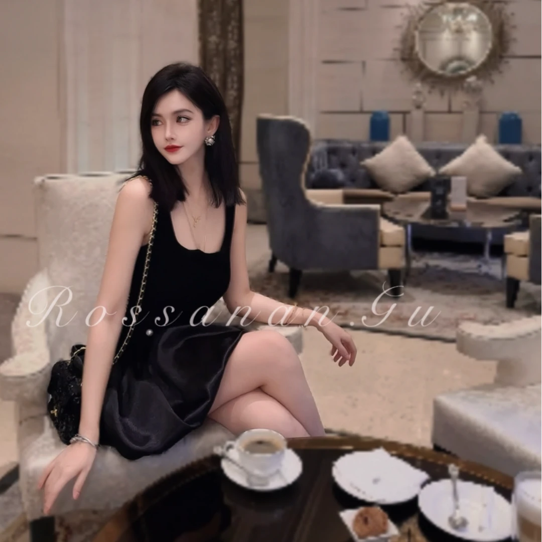 ROSAN【爱丽丝】意大利进口丝绒千金名媛夏日风情蓬蓬连衣裙