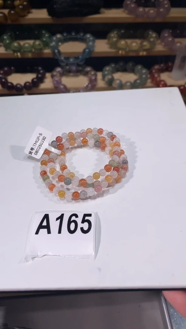 未镶嵌手链水晶A165 彩兔毛多圈