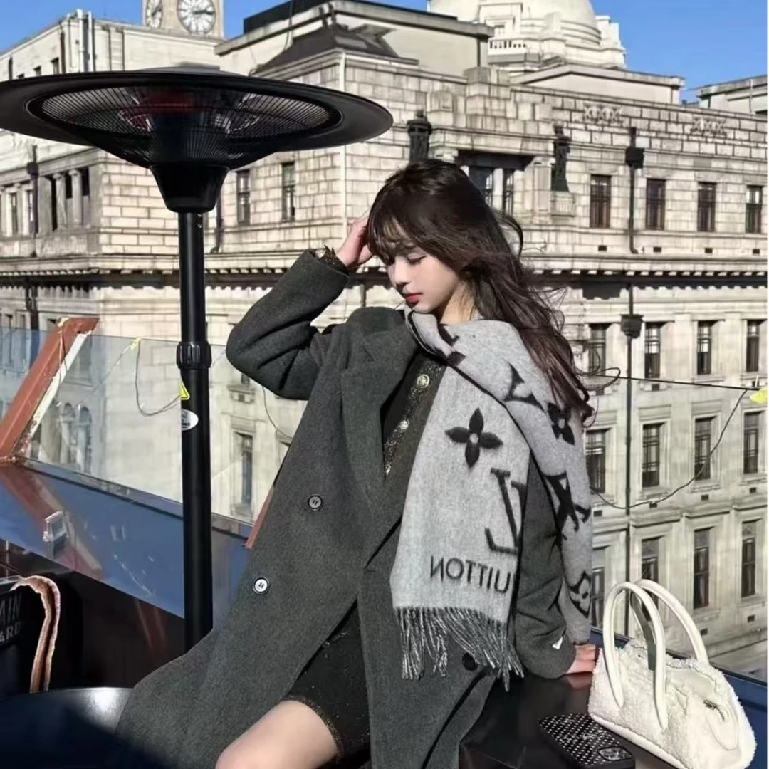 SHXI【反季专享 】配带礼盒时尚气质经典双面羊绒流苏款