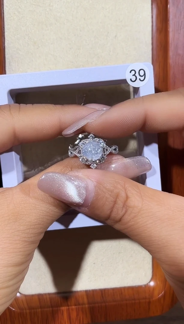 【闪购商品】水晶戒指银S925镶嵌定制