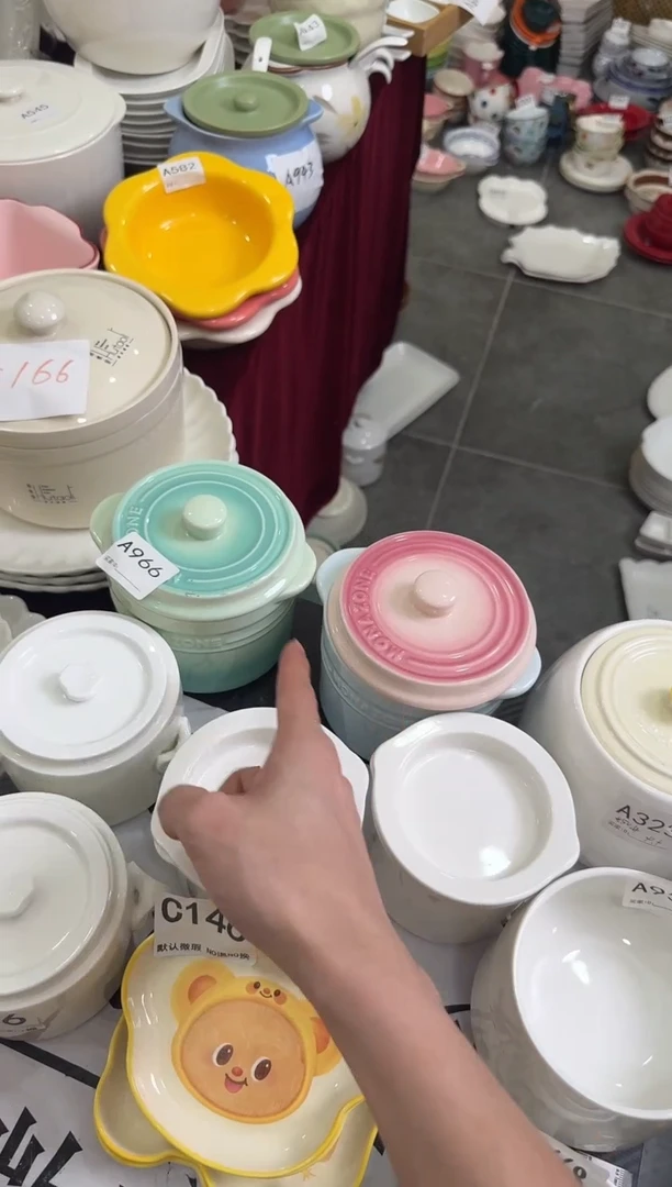 摆件陶A966-2套   陶瓷餐具微瑕库存尾货
