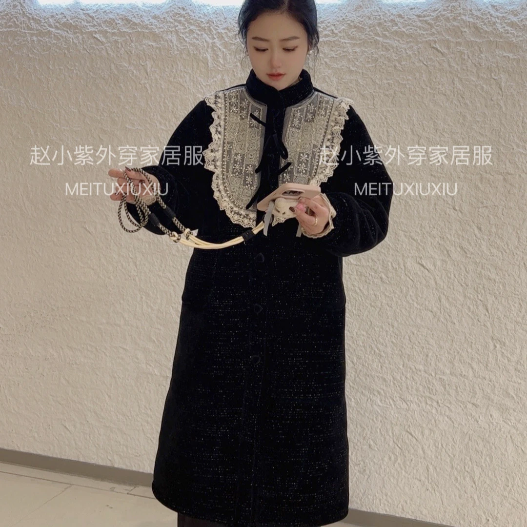 赵小紫【在逃公主】小香风三层加绒加厚可外穿家居服