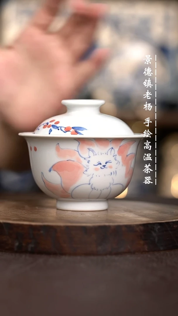 现代瓷全手绘茶具150