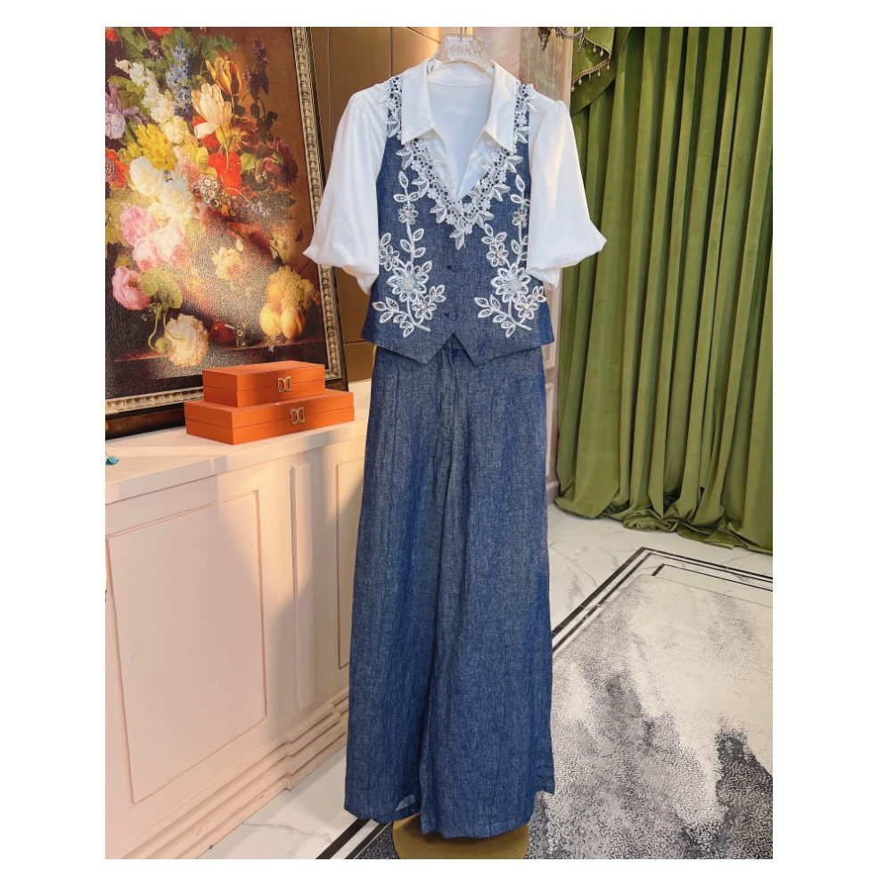 芙娜妮轻奢2025夏季新款小众设计气质显瘦名媛女装三件套F2510964