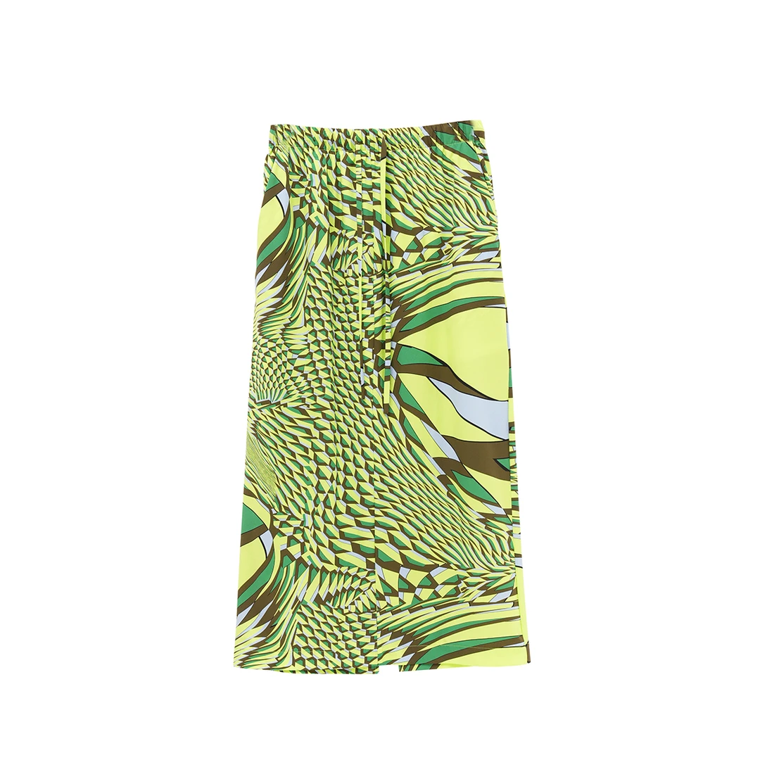 【深圳南油高货】高腰抽绳设计撞色形半身裙  YA71FK4392