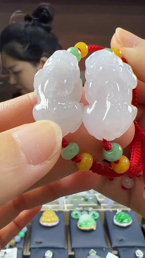 未镶嵌挂件翡翠貔貅手绳（多样性发其一）