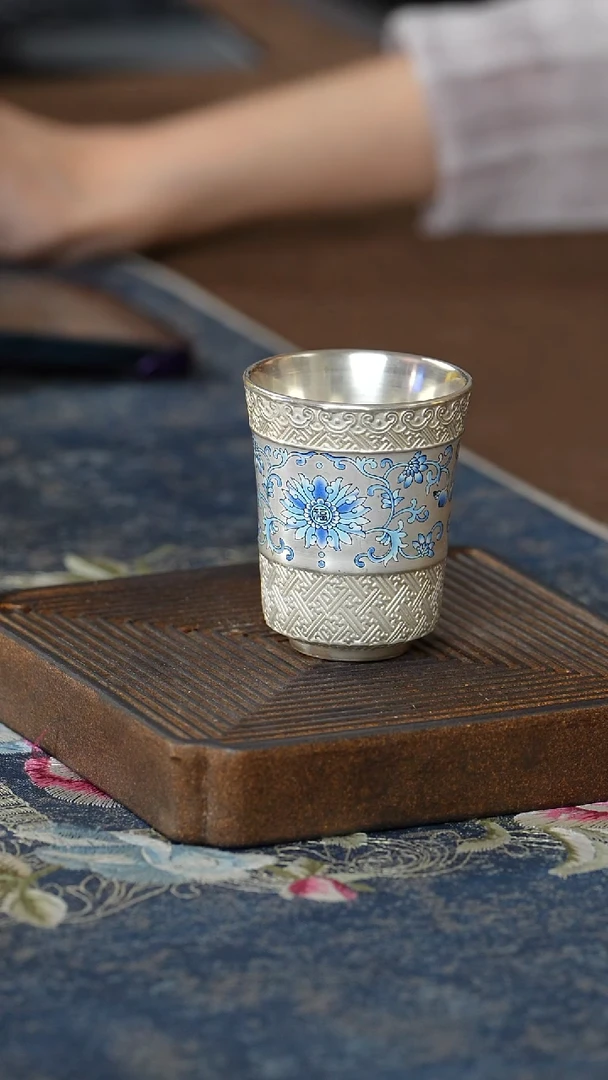 【闪购商品】【鎏银福运连连闻香杯】【9西泠纸盒】