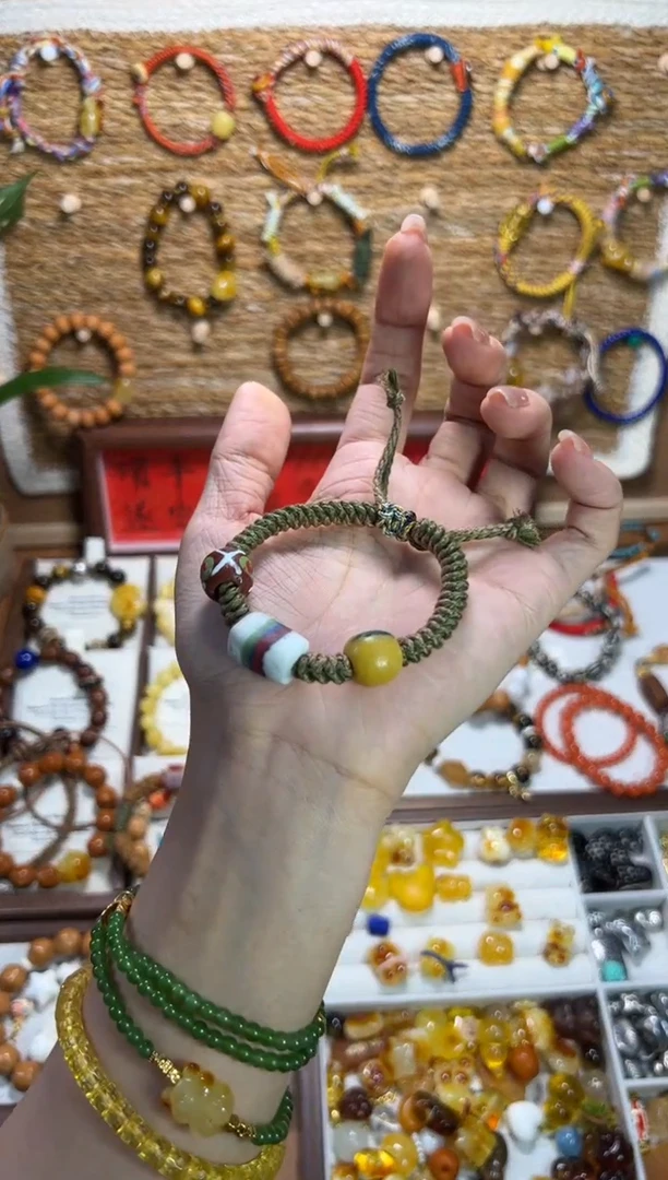 【闪购商品】石膏制品琉璃珠珠原创手绳