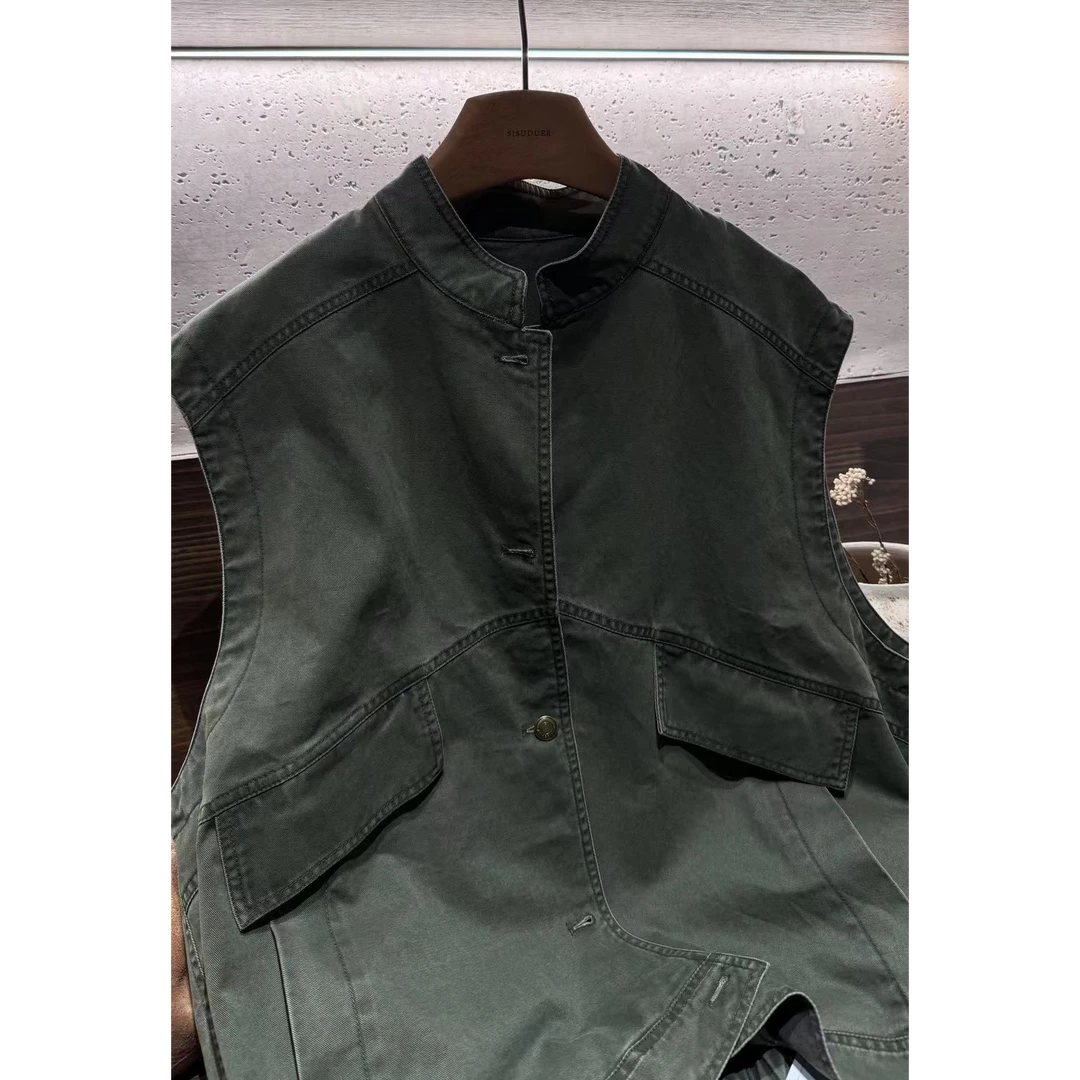 JIUJIU【墨尔本街区】工装马甲百搭时尚设计感春款马甲