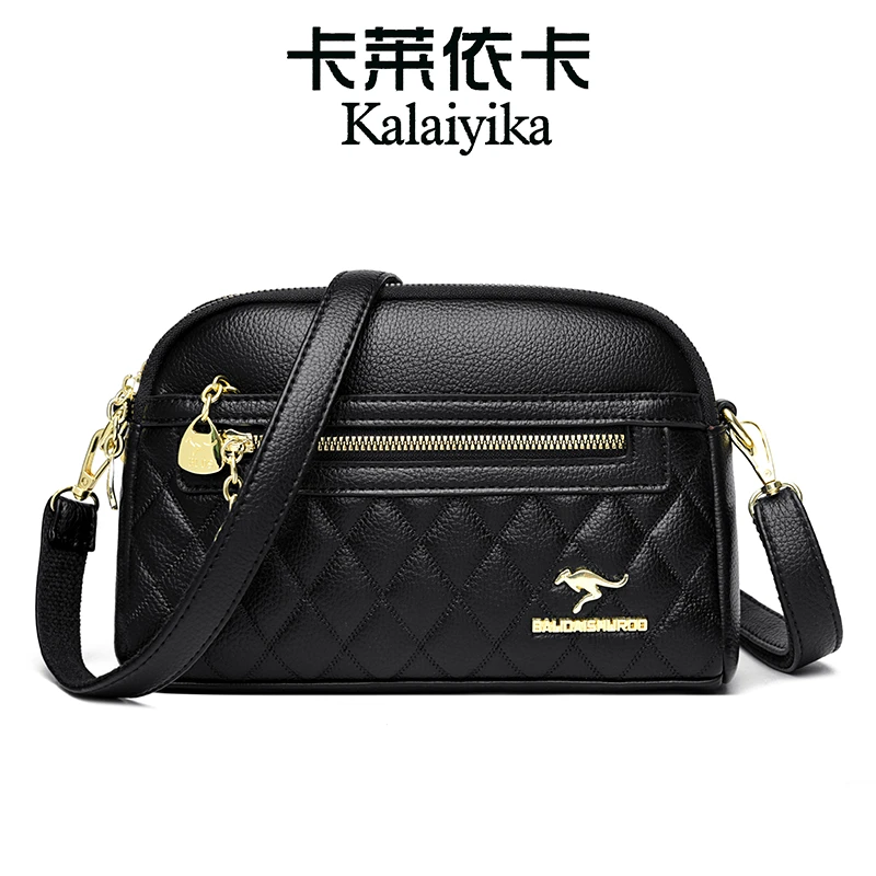 软皮包包时尚新款2025潮流质感斜挎包女时尚多隔层中年妈妈单肩包