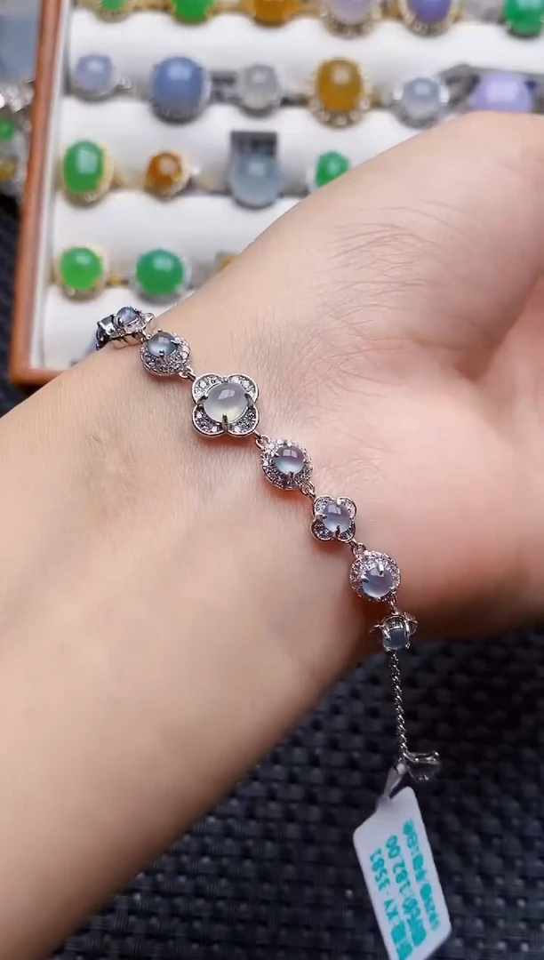 银S925镶嵌戒指翡翠2077