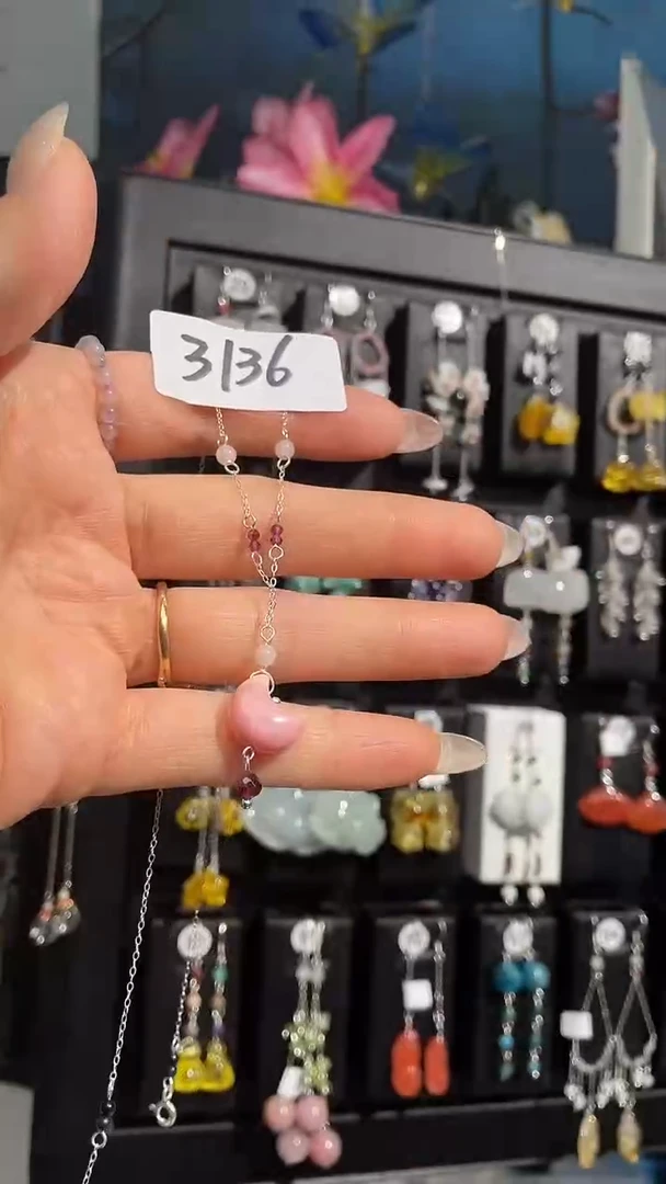 银S925镶嵌耳饰紫晶喜欢拍