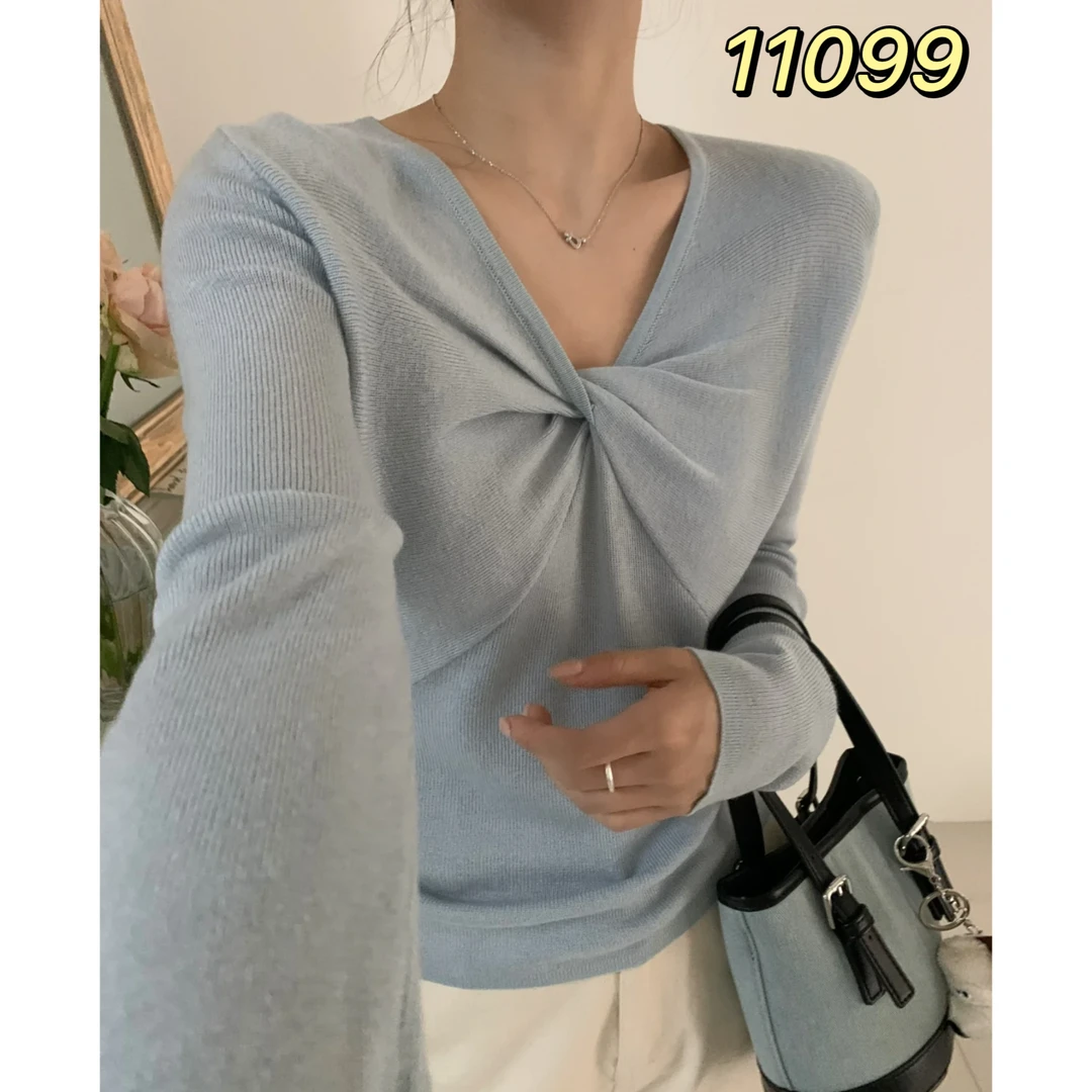 11099（部分无水洗唛，介意慎拍）SANFAN新款设计感针织衫