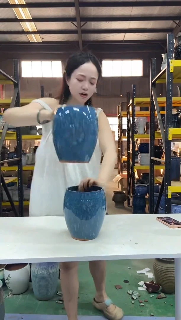 紫砂花盆宜兴紫砂粗陶花盆尺寸15*20