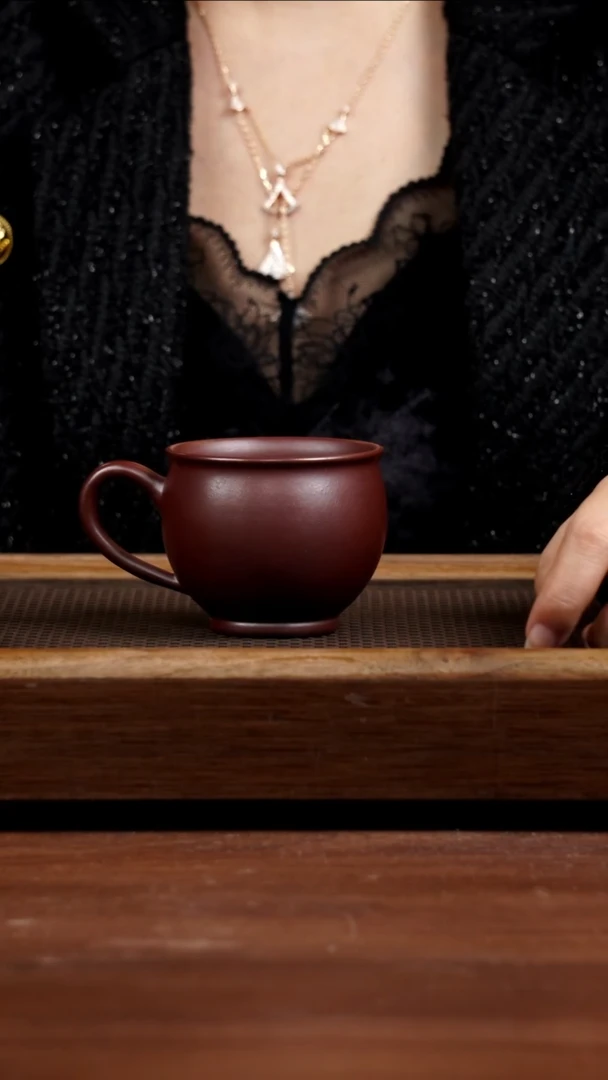 【闪购商品】紫砂茶壶金龙血把杯150CC