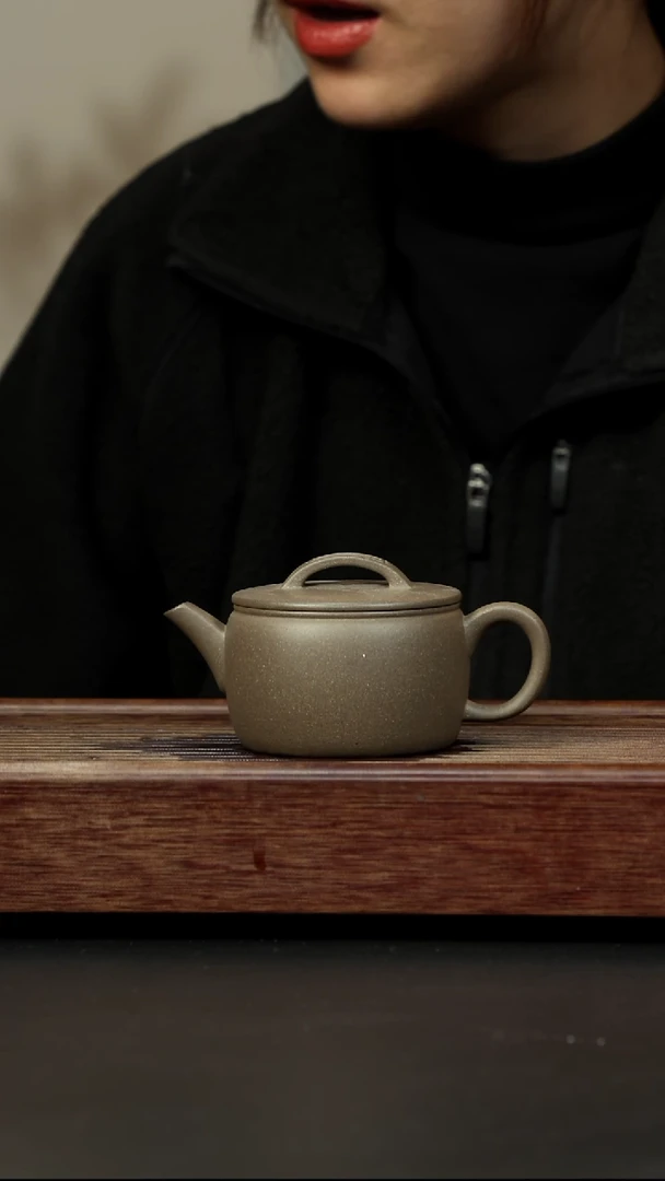 紫砂茶壶青灰紫泥 汉瓦