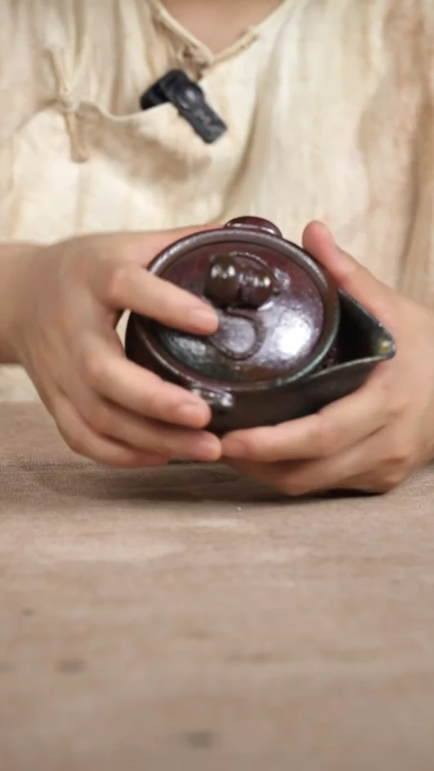 茶杯紫砂柴烧宝瓶