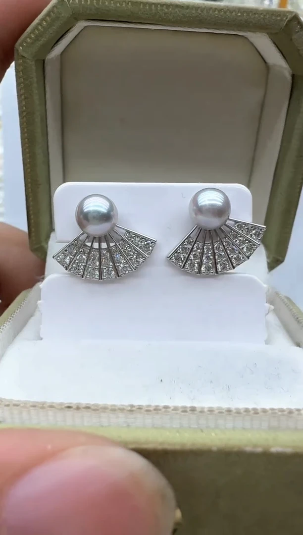 【闪购商品】海水珍珠耳饰银S925镶嵌清货