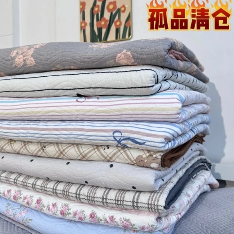 【2米2.3米孤品微瑕】A类水洗棉床盖三层防滑加厚机洗床盖