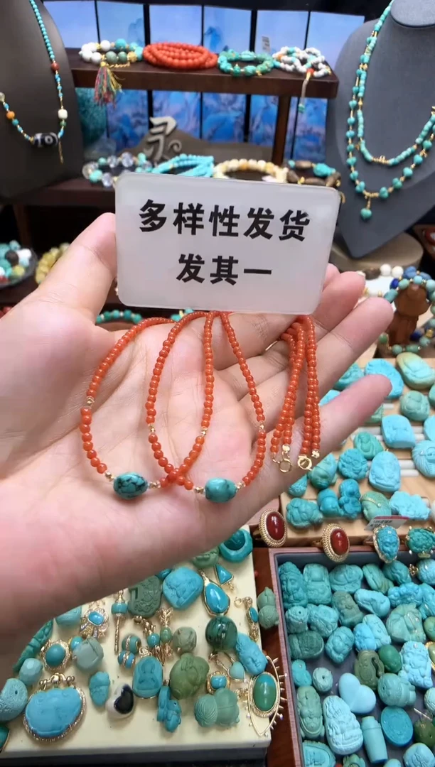 颈饰未镶嵌南红玛瑙精品南红米珠锁骨链