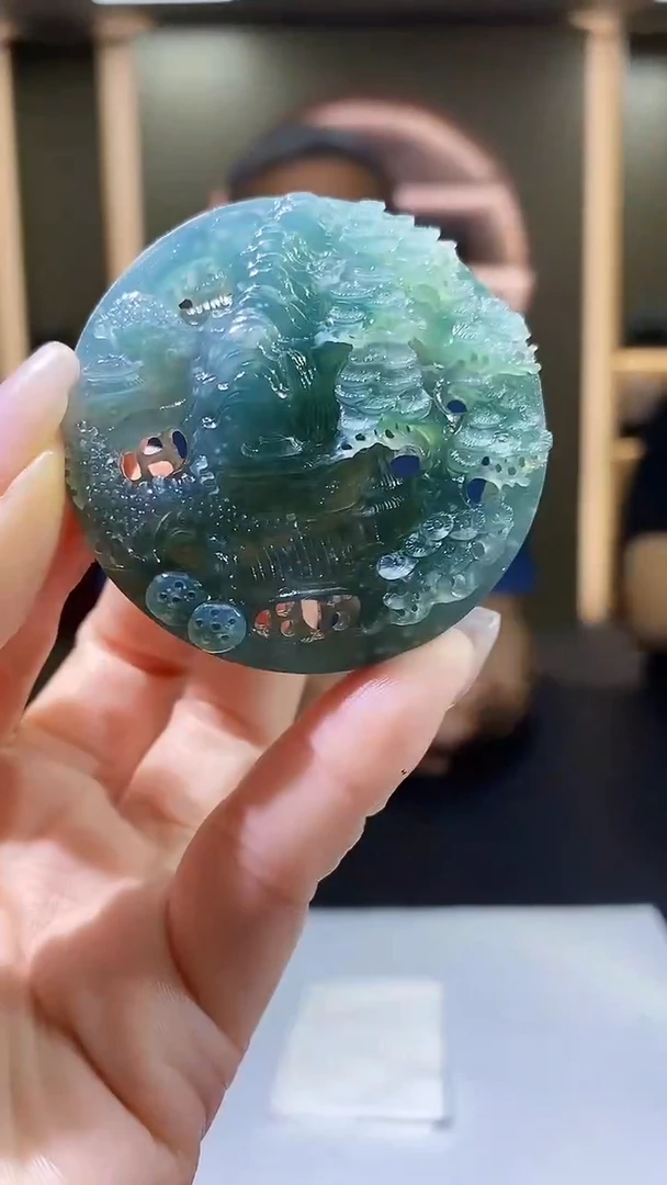 定制翡翠未镶嵌40/0524/W/发其一件/山水