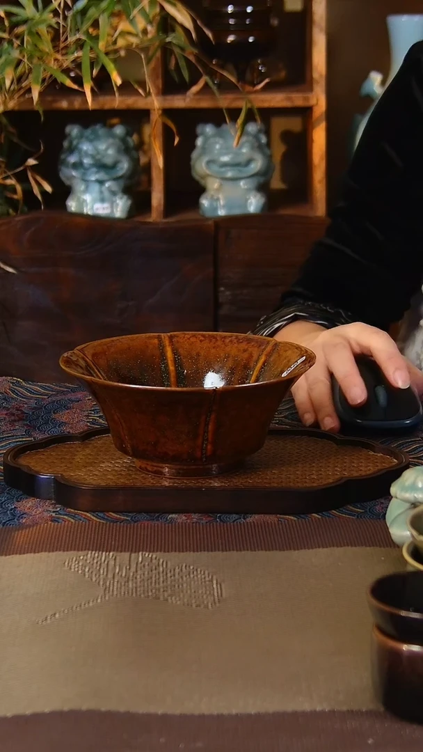 瓷片原矿汝瓷福利单杯，微瑕