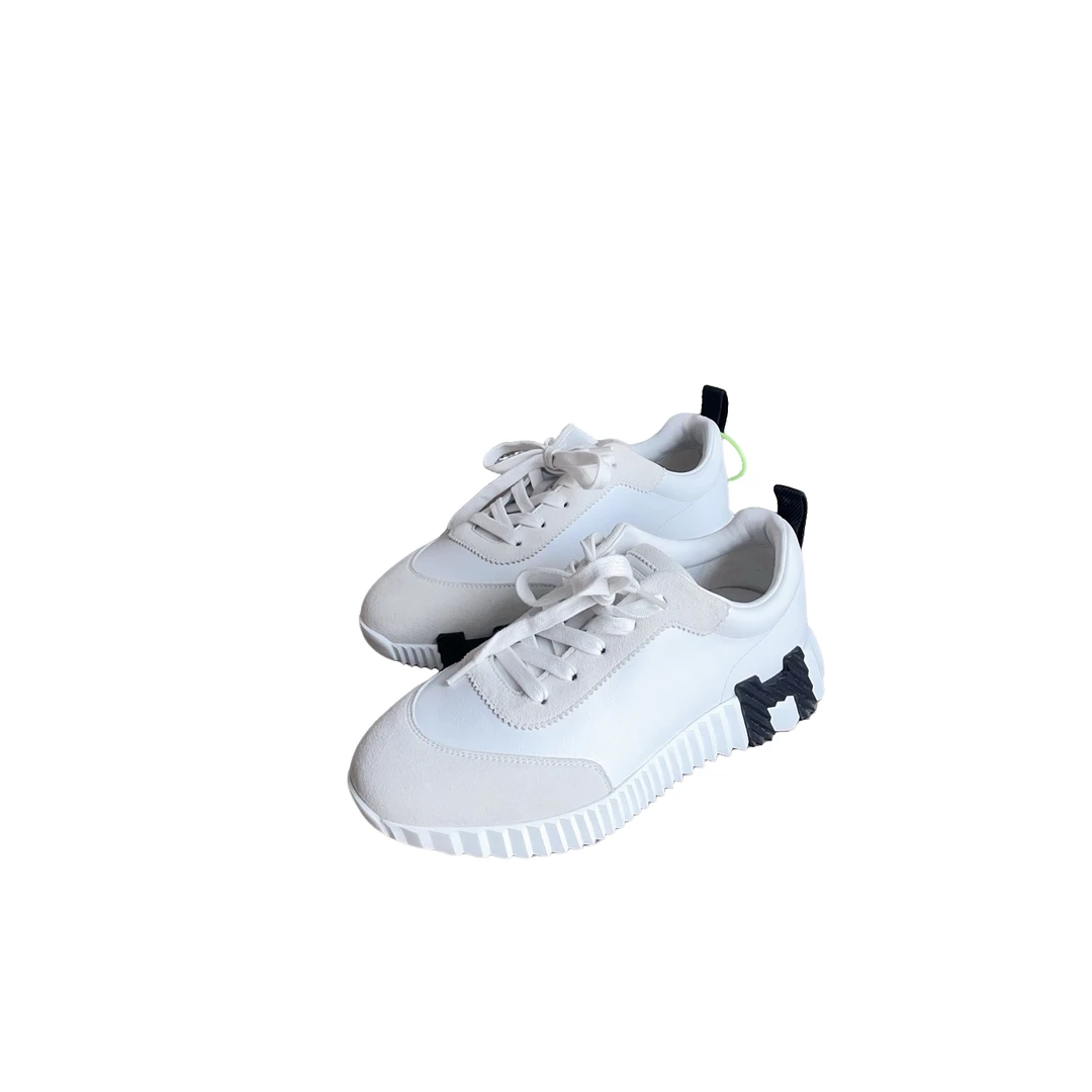 99新 Hermes/爱马仕 白色跑鞋 37码d5807