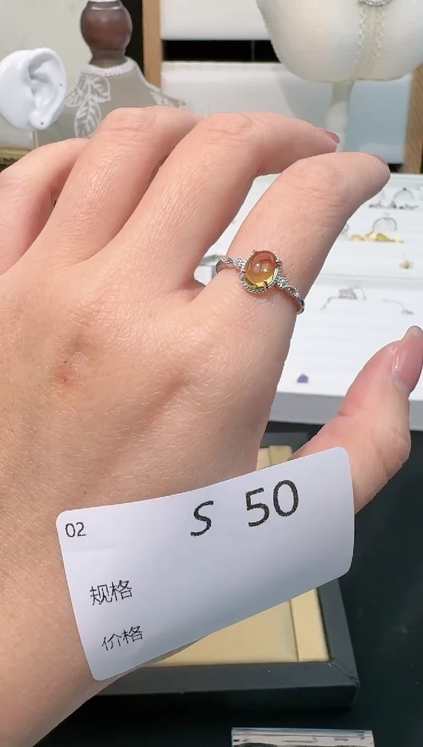 【闪购商品】水晶戒指银S925镶嵌多样性发一S50