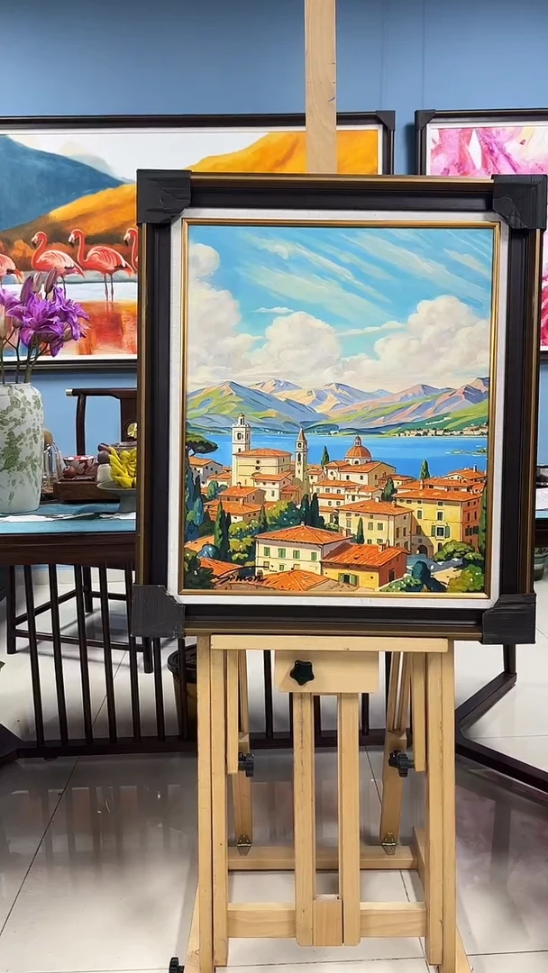 油画陶宗健-50x60-风景-带框