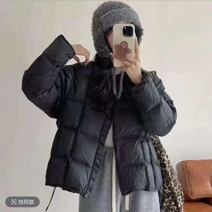 圆领女休闲风时尚文艺轻薄秋冬百搭加厚黑色