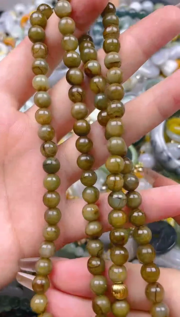 【闪购商品】翡翠颈饰未镶嵌7MM/N/翡翠A货一图一物