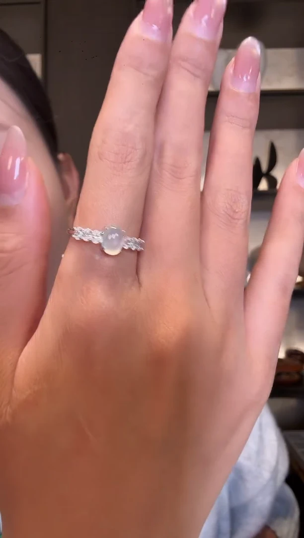 银S925镶嵌戒指翡翠85