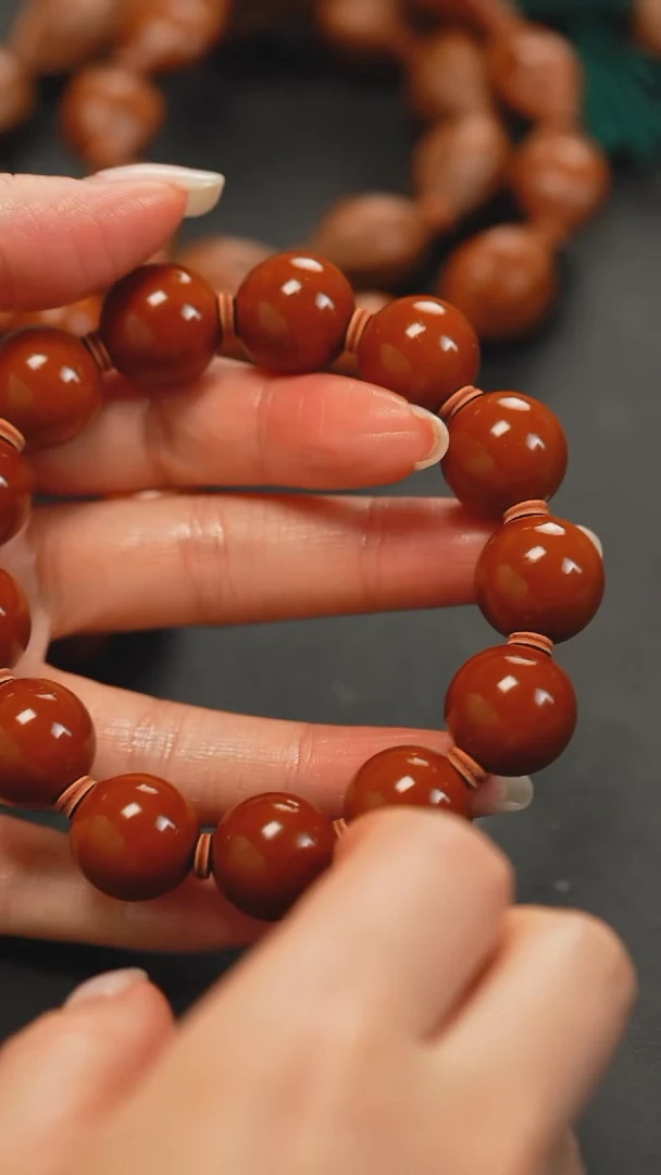 橄榄核手串1.6正圆光珠