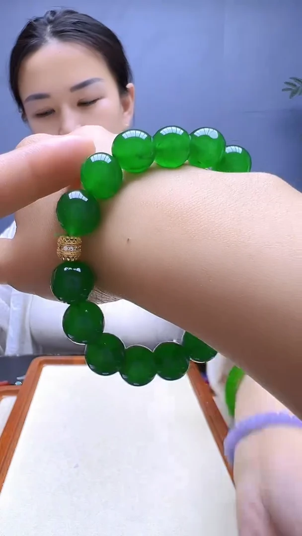 翡翠14K金镶嵌颈饰丹丹diy颈饰