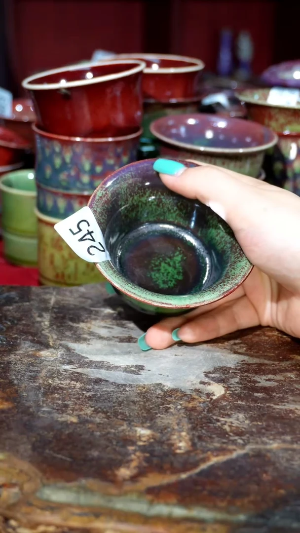 摆件精品窑变钧瓷茶器