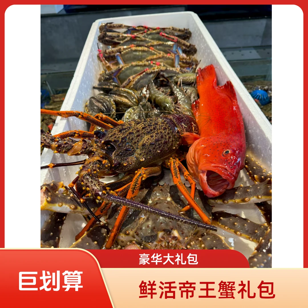 鲜活帝王蟹大礼包澳龙6种拼搭豪华礼包 【保鲜不保活】